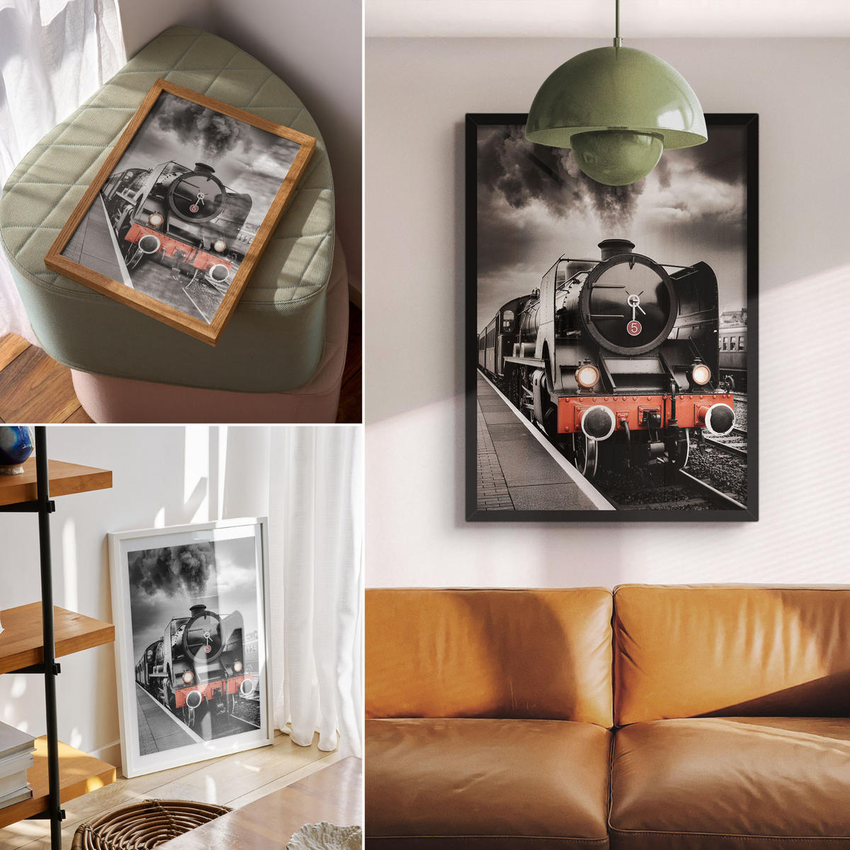 POSTER - 29x42 cm - Warum? - Dampflok - Schwarz, Textil (29/42/0.1cm) - TULUP