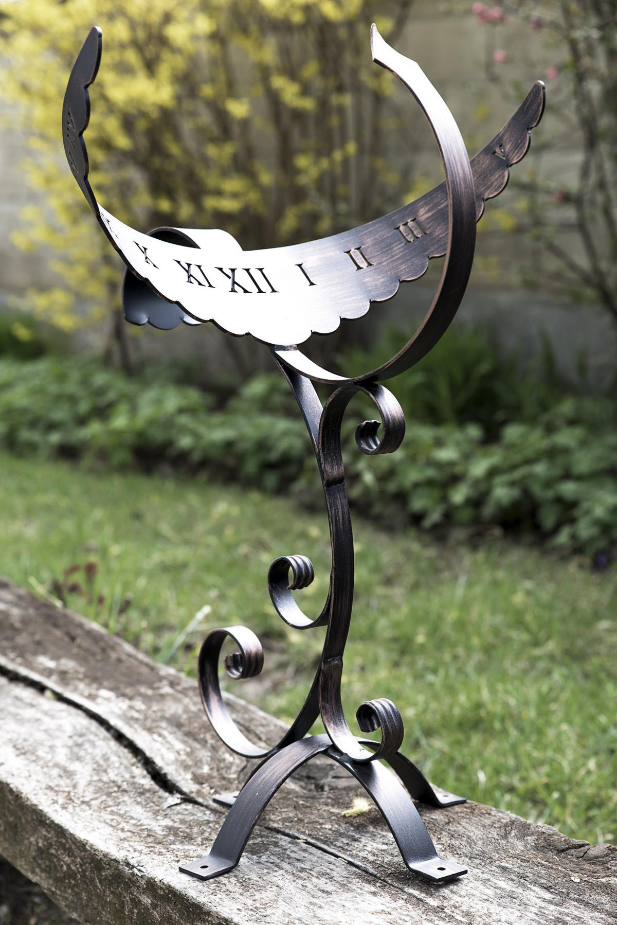 SONNENUHR Phönix Metall Schwarz Bronze 65 cm - Schwarz, Metall (40/65/38cm) - DanDiBo