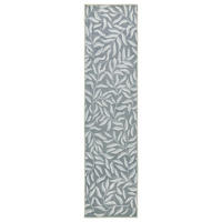 TEPPICH maschinenwaschbar Floral-Design, recycelt CLYDE, Grau-Grün 60x230 cm - Grau, Textil (60/230cm) - KADIMA DESIGN