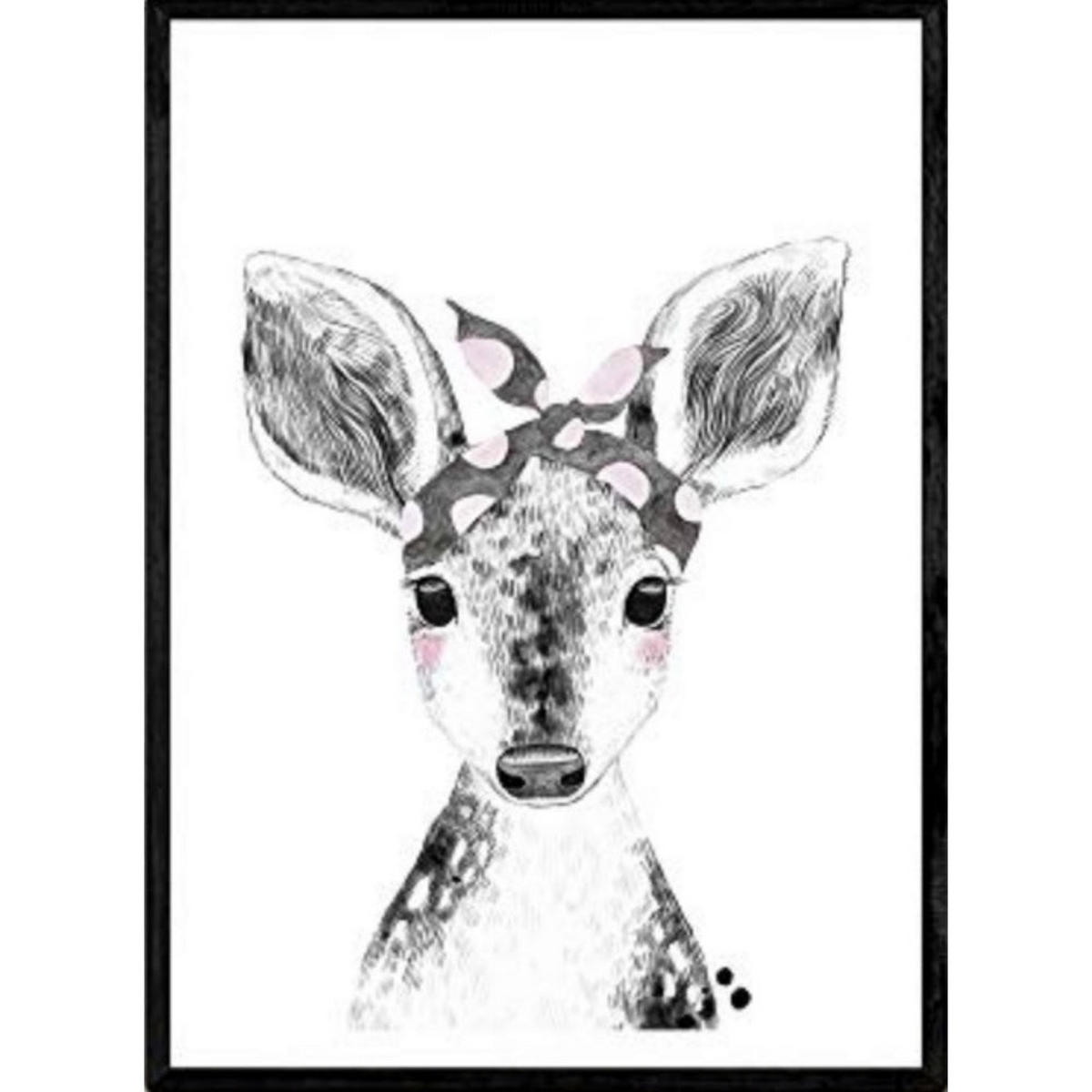 POSTER Baby Hirsch – Kinder A3 Rahmenlos - Klar, Papier (29.7/5/42cm) - Nacnic