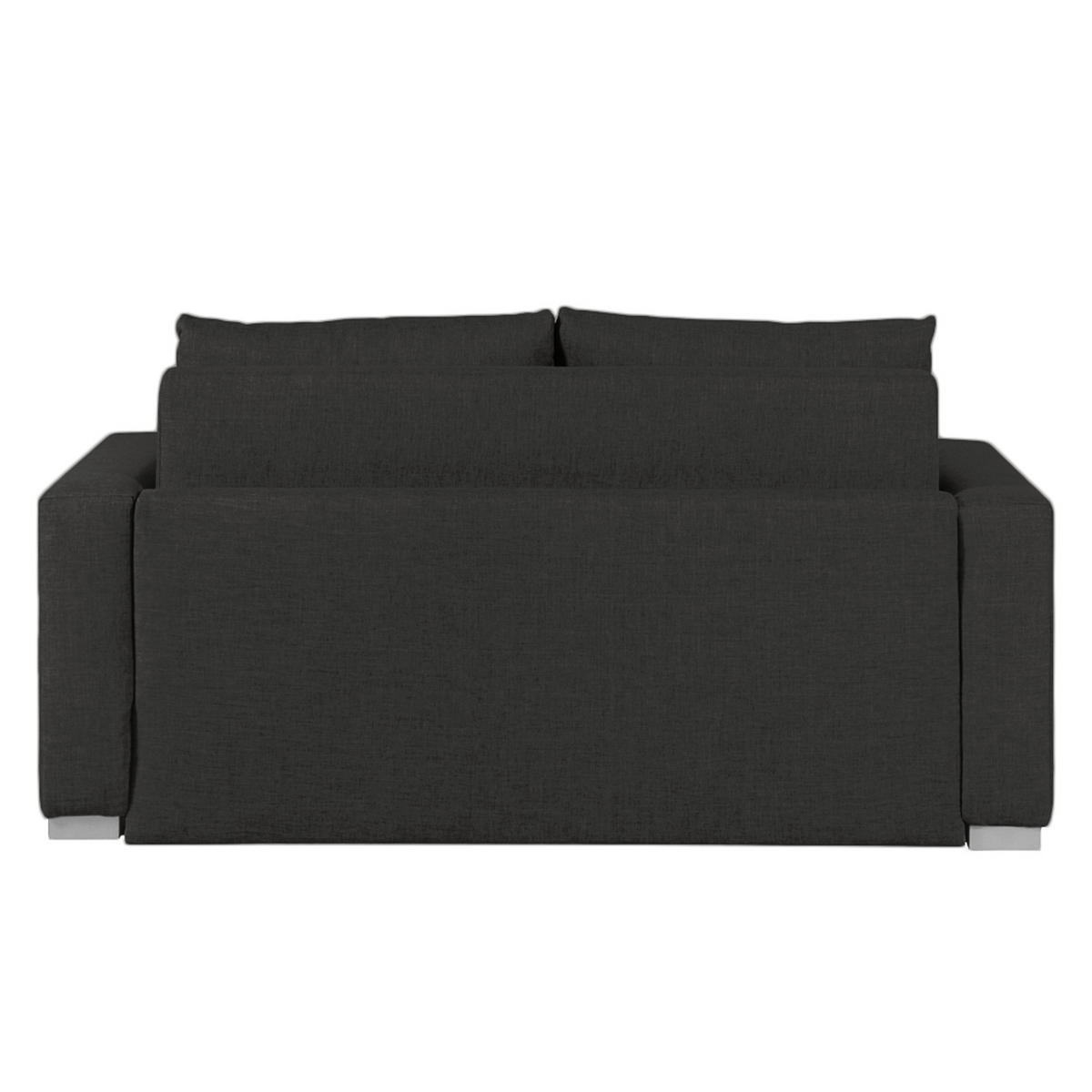 SCHLAFSOFA - Silberfarben/Schwarz, Textil (153/90/90cm) - home24