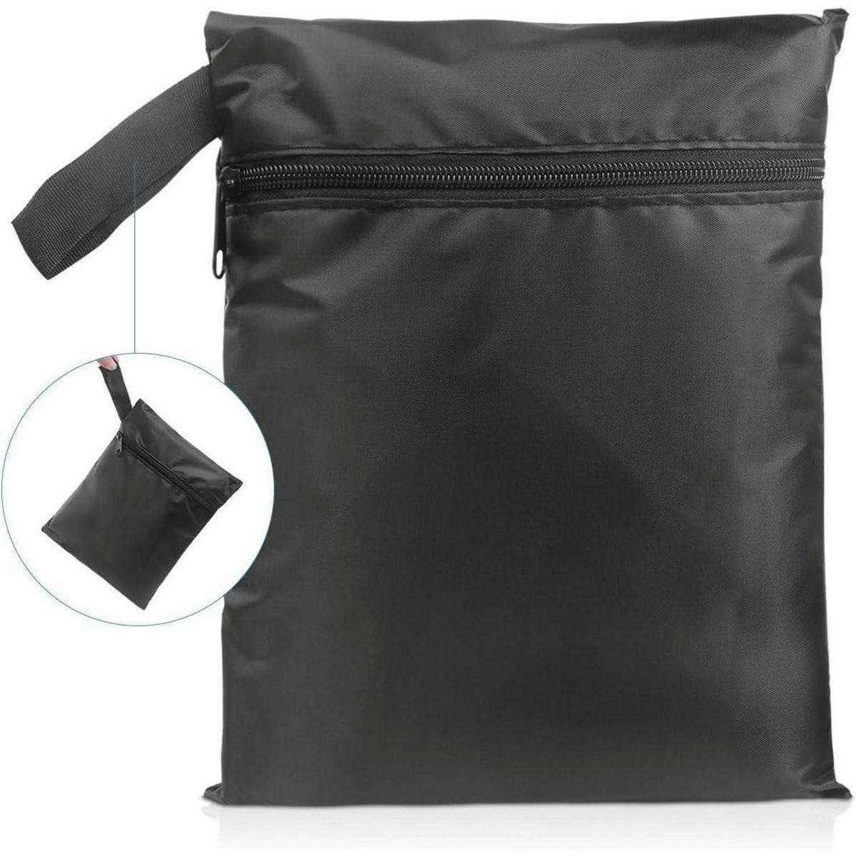 SCHUTZHÜLLE Gartenliege 210 x 75 x 30 cm - Schwarz, Textil (210/30/30cm)