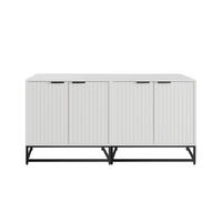 KOMMODE mit 2 Türen, 160 x 40 x 80 cm, Weiß, Spanplatte - Weiß, Holzwerkstoff (160/80/40cm) - SONNENH