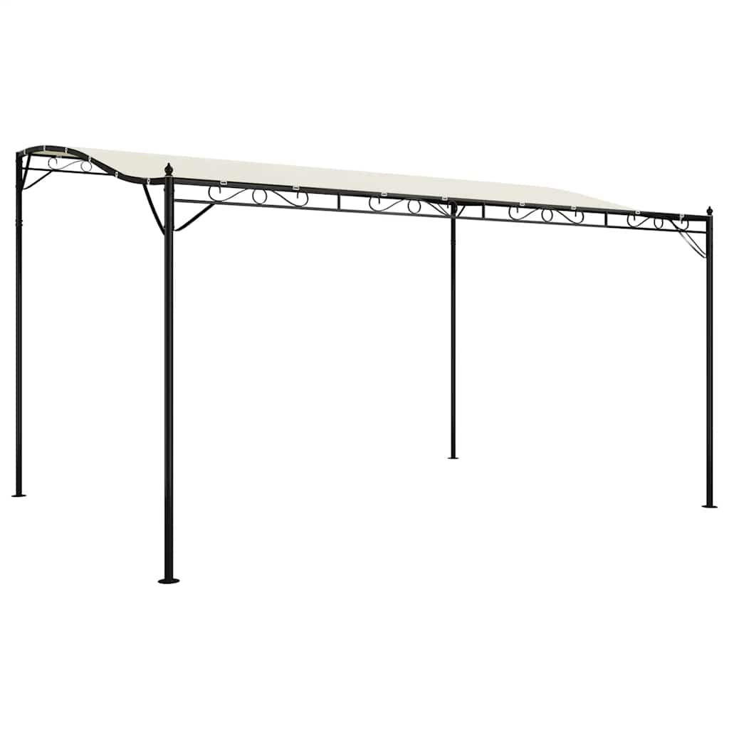 PERGOLA, Pavillon 4x3 m, 180 g/m² Stoff und Stahl, Crème - Creme, Metall (300/255/400cm) - vidaXL
