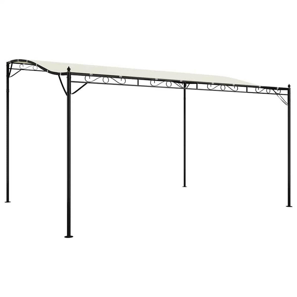 PERGOLA, Pavillon 4x3 m, 180 g/m² Stoff und Stahl, Crème - Creme, Metall (300/255/400cm) - vidaXL