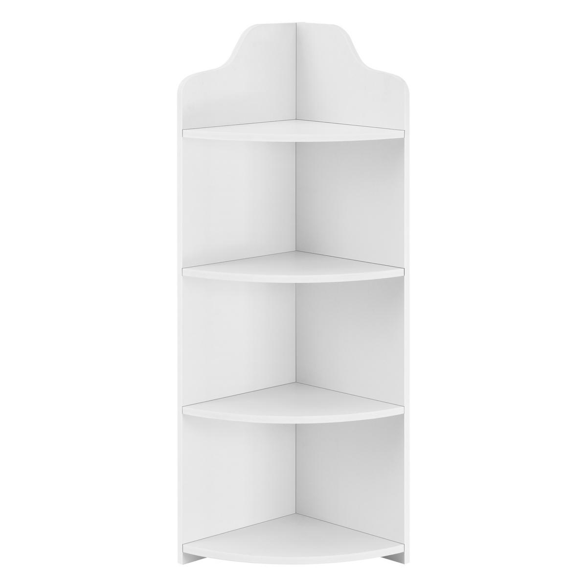 ECKREGAL Bjurholm - Weiß, Kunststoff (28/90/28cm) - [en.casa]