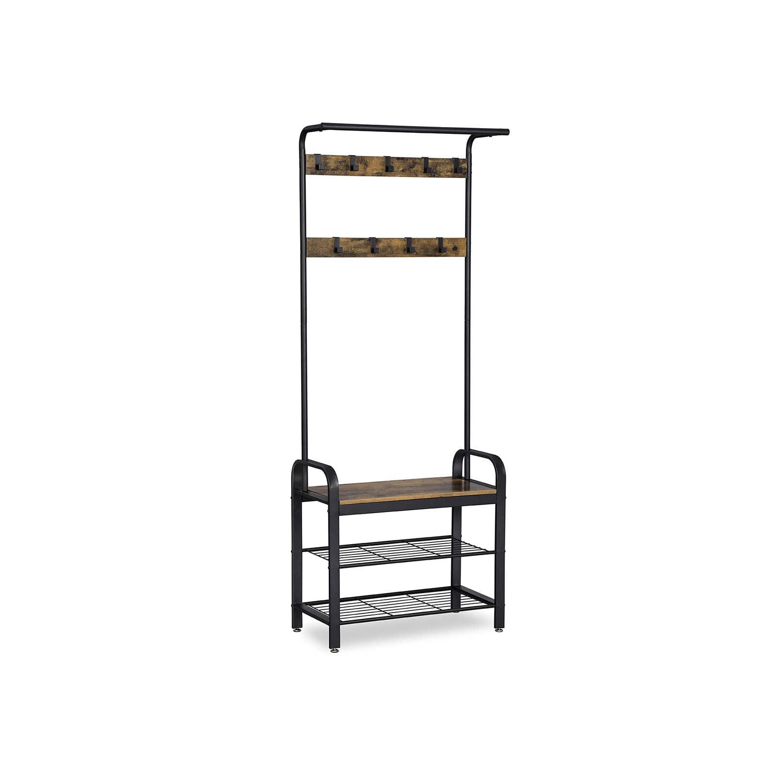 GARDEROBENSTÄNDER - Schwarz, Holzwerkstoff (33.7/34/72cm) - Hansiro