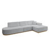 ECKSOFA Ottomane Rechts IREA-L2-v2 - 327x165x80 cm Grau - Grau, Holzwerkstoff/Textil (327/165cm) - ALTDECOR