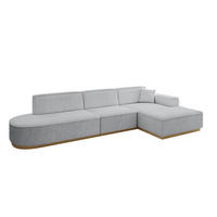 ECKSOFA Ottomane Rechts IREA-L2-v2 - 327x165x80 cm Grau - Grau, Holzwerkstoff/Textil (327/165cm) - ALTDECOR