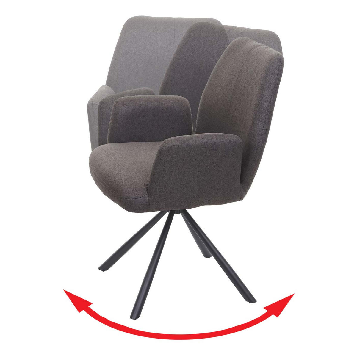 ESSZIMMERSTUHL Grau - Grau, Textil (60/86/66cm) - MCW