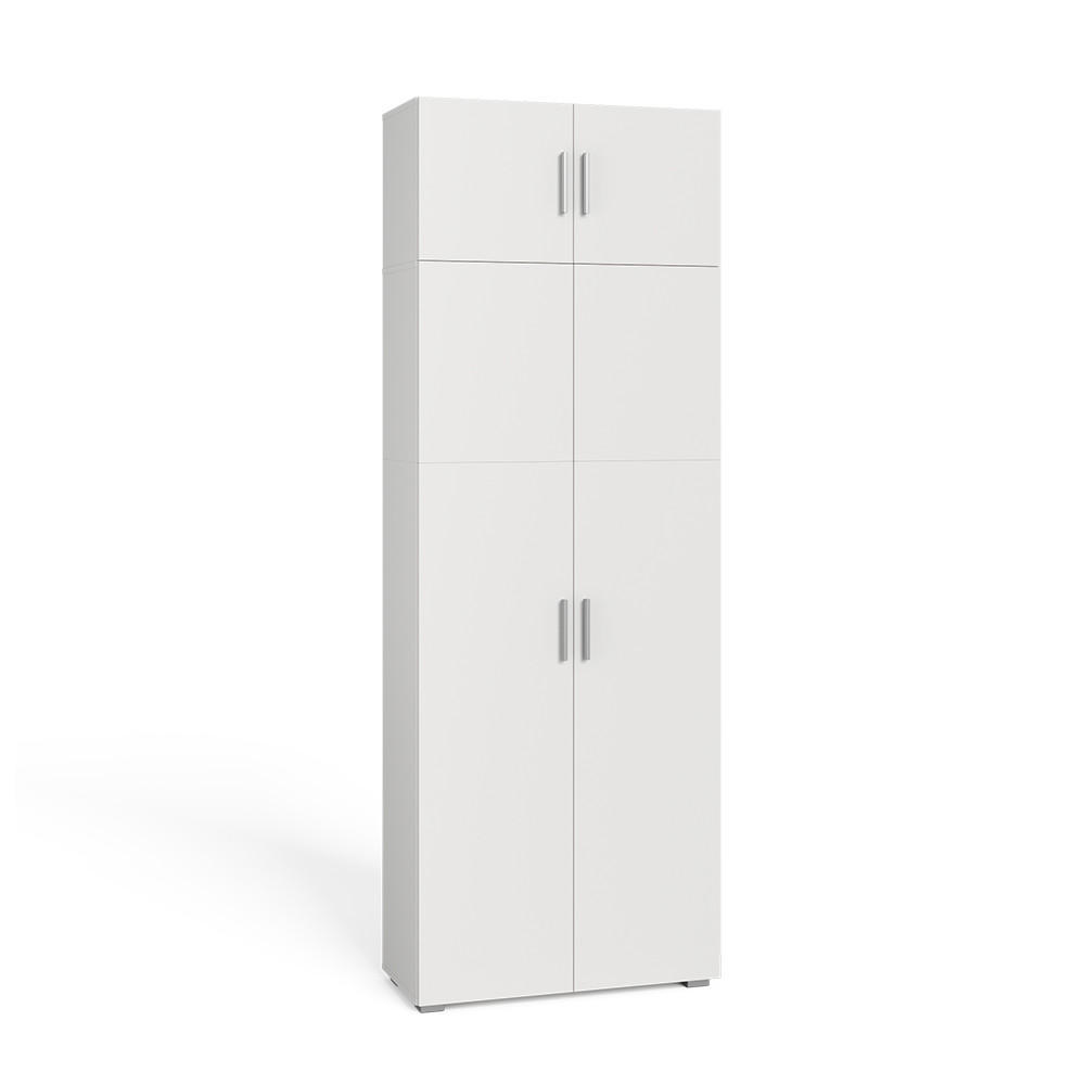 AKTENSCHRANK Frank Weiß 80 x 182.4 cm mit Schrankaufsatz - Weiß, Holzwerkstoff (80/182.4/37cm) - Vicco