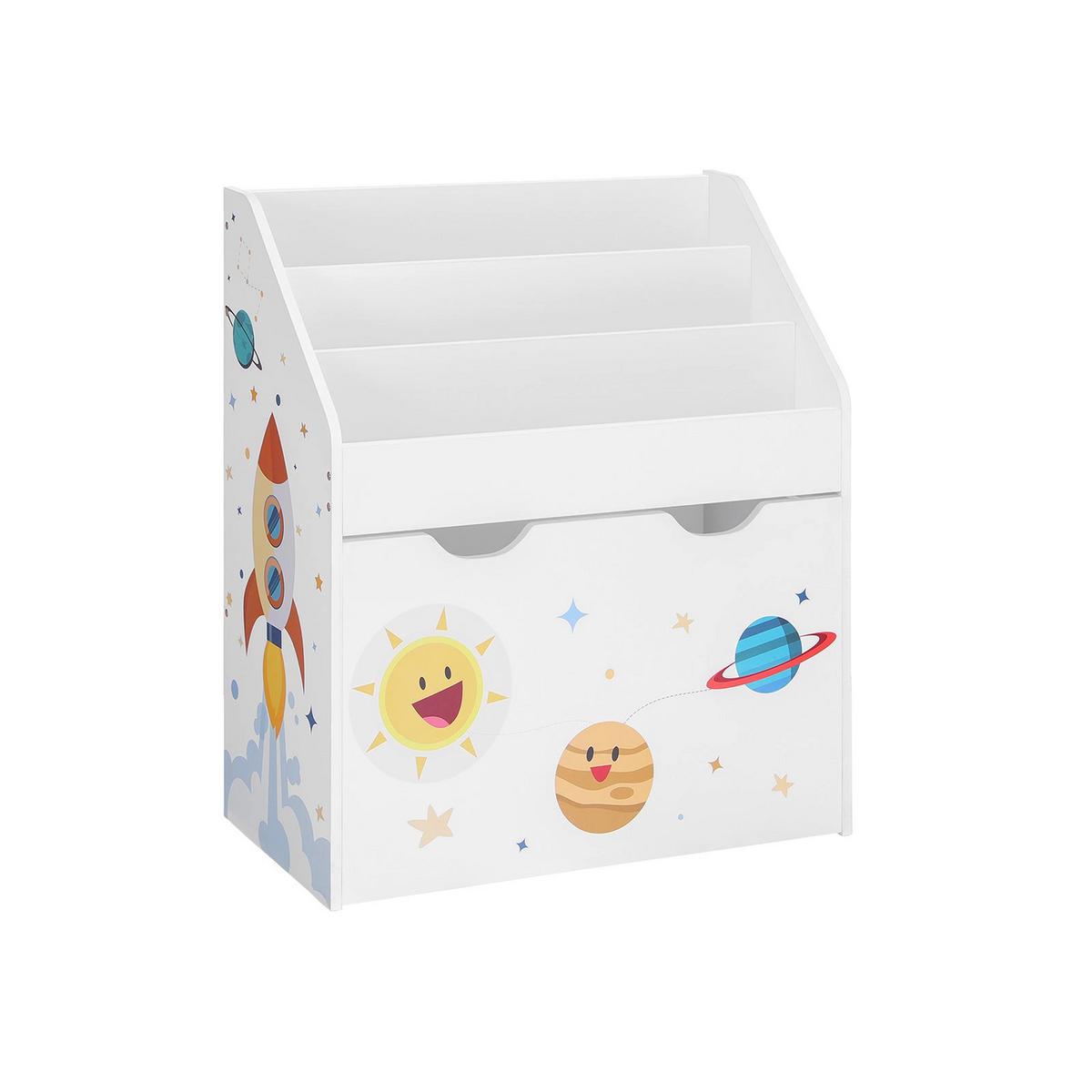 SPIELZEUGREGAL BÜCHERREGAL - Weiß, Holzwerkstoff (29.5/70/62.5cm) - Hansiro