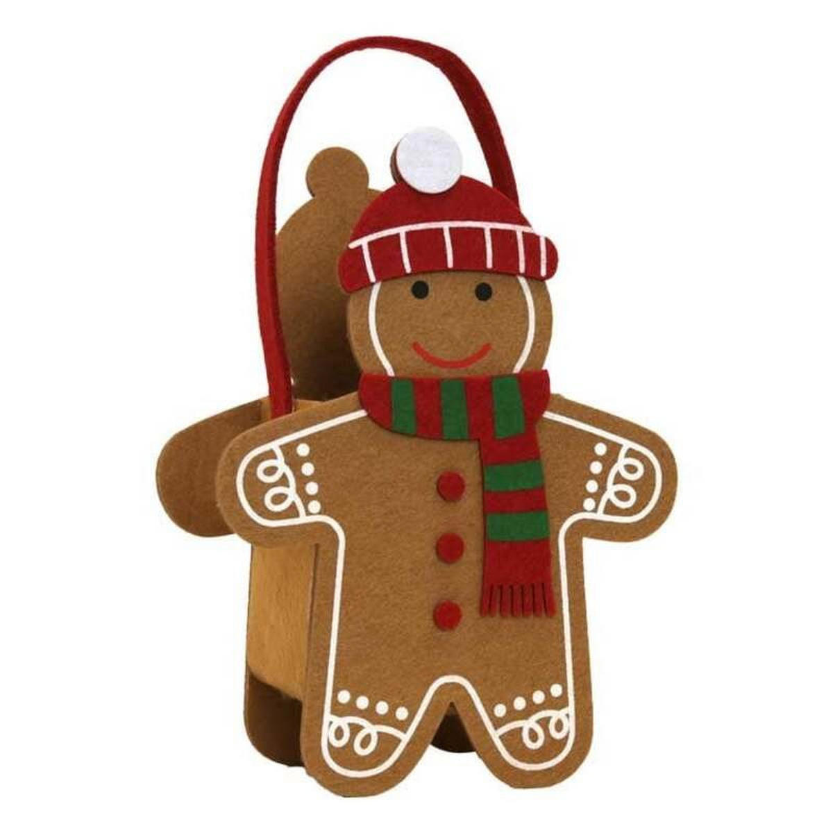 UNIQUE Living - Geschenktüte Weihnachten - 16,5x9x23cm - Mehrfarbig - Multicolor, Textil (16cm) - Unique Living