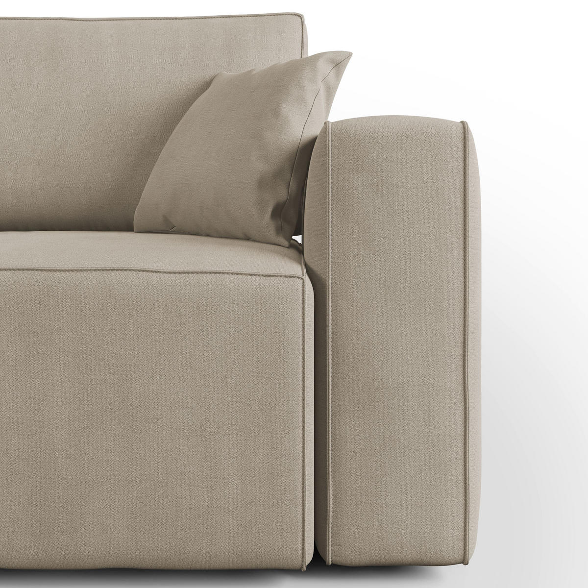 LINEARSOFA Morfeo - Beige, Textil (180/86/99cm) - Divani.store