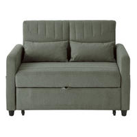 SCHLAFSOFA mit Liegefläche 95/166 cm – 3-fach verstellbar - Olivgrün, Textil (77/82.5/114cm) - BEAOK
