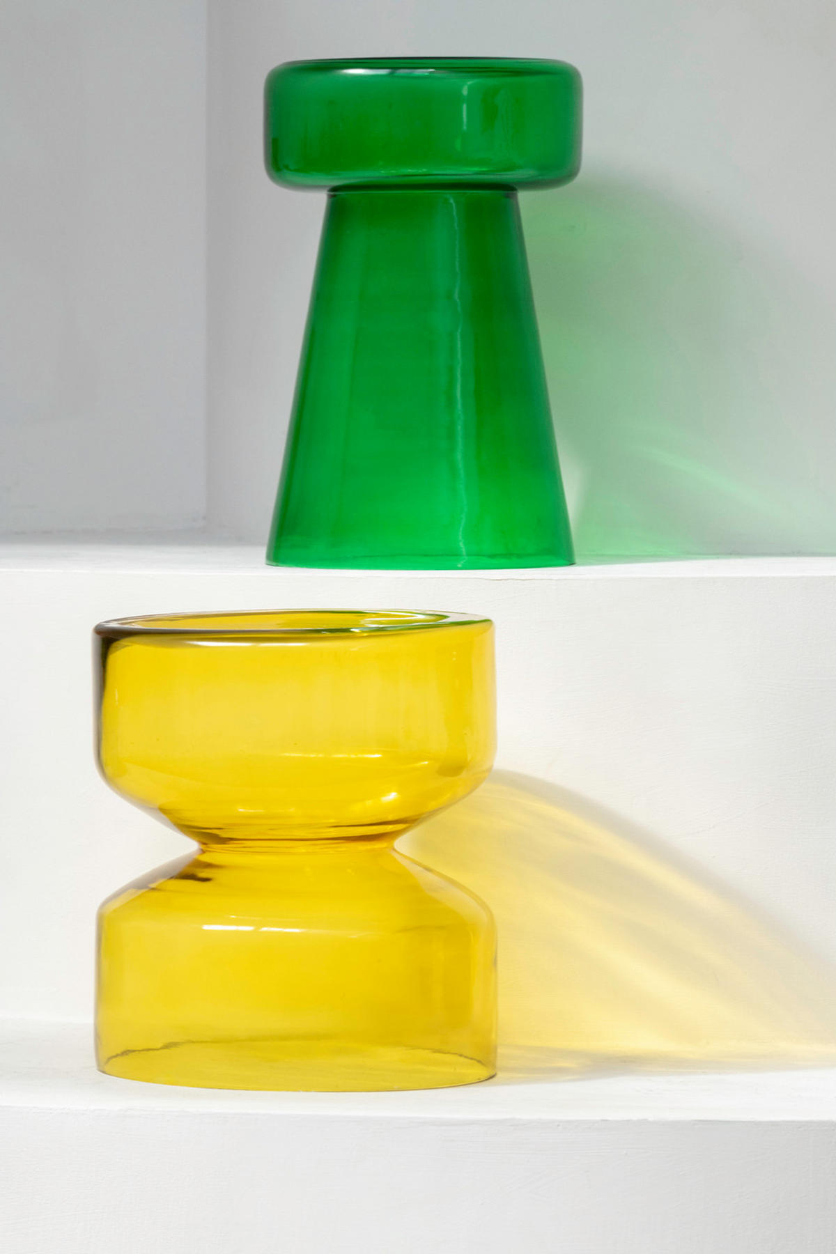 BEISTELLTISCH Corcho Grün 30/30/50 cm - Grün, Glas (30/30/50cm) - Leitmotiv