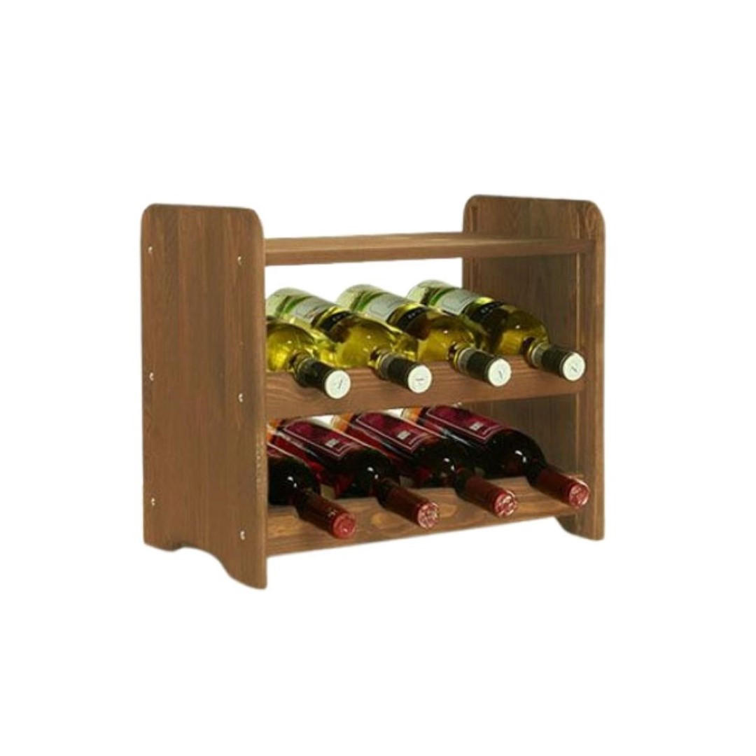 WEINREGAL Pinotwine C 36x44x26,5 cm 8 Flaschen Massives Kiefernholz Braun Geölt - Braun, Holz (44/36/26.5cm) - PROREGAL