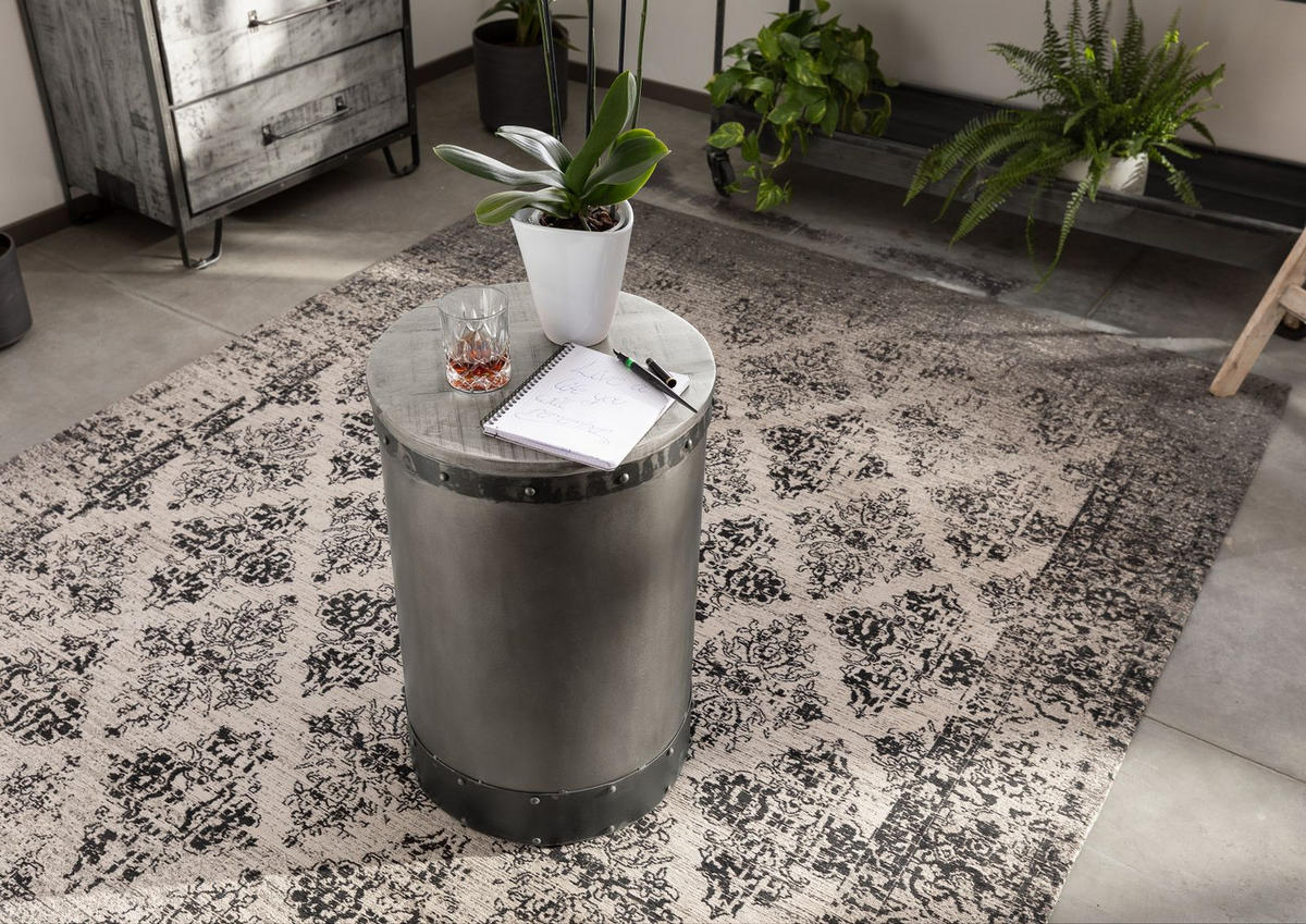 BEISTELLTISCH Mango 42x42x64 grau lackiert HEAVY INDUSTRY #159 - Grau, Holz (42/42/64cm) - Massivmoebel24