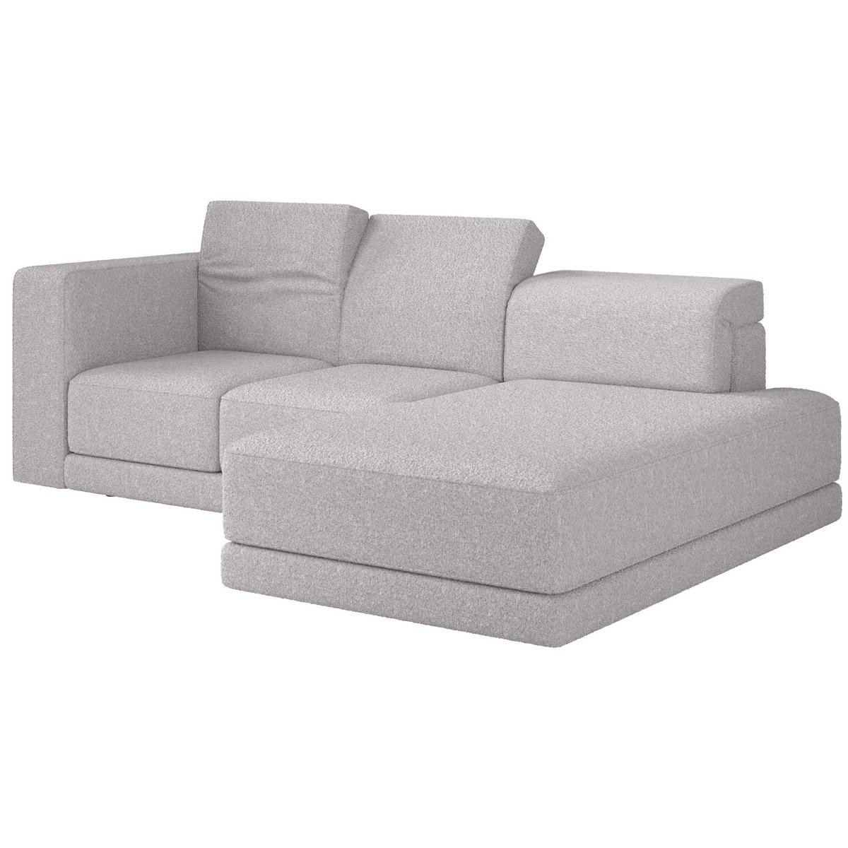 ECKSOFA Novals L-Form, 4-Sitzer, rechts 278 cm - Hellgrau/Schwarz, Holz/Kunststoff (168/278cm) - Selsey