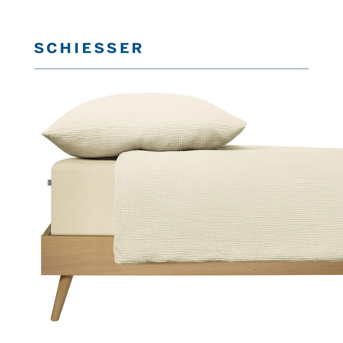 BETTWÄSCHESET Molly - Musselin - 2-teilig - 135x200 cm - Offwhite - Weiß, Textil (135/200cm) - SCHIESSER