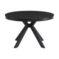 ESSTISCH - ausziehbar - 4 bis 8 Personen - MDF & Stahl - Schwarz - KOMONI - Schwarz, Holz (220/120/76cm) - Vente-Unique