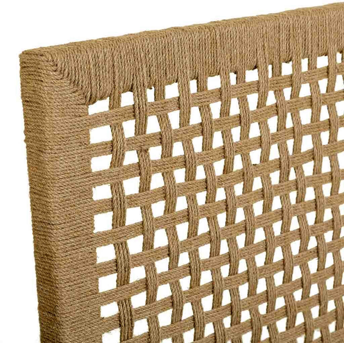 BETTKOPFTEIL aus Holz und geflochtenem Seil, braun, 160x3x110 - Braun, Holz (160/3cm) - Wanderlust