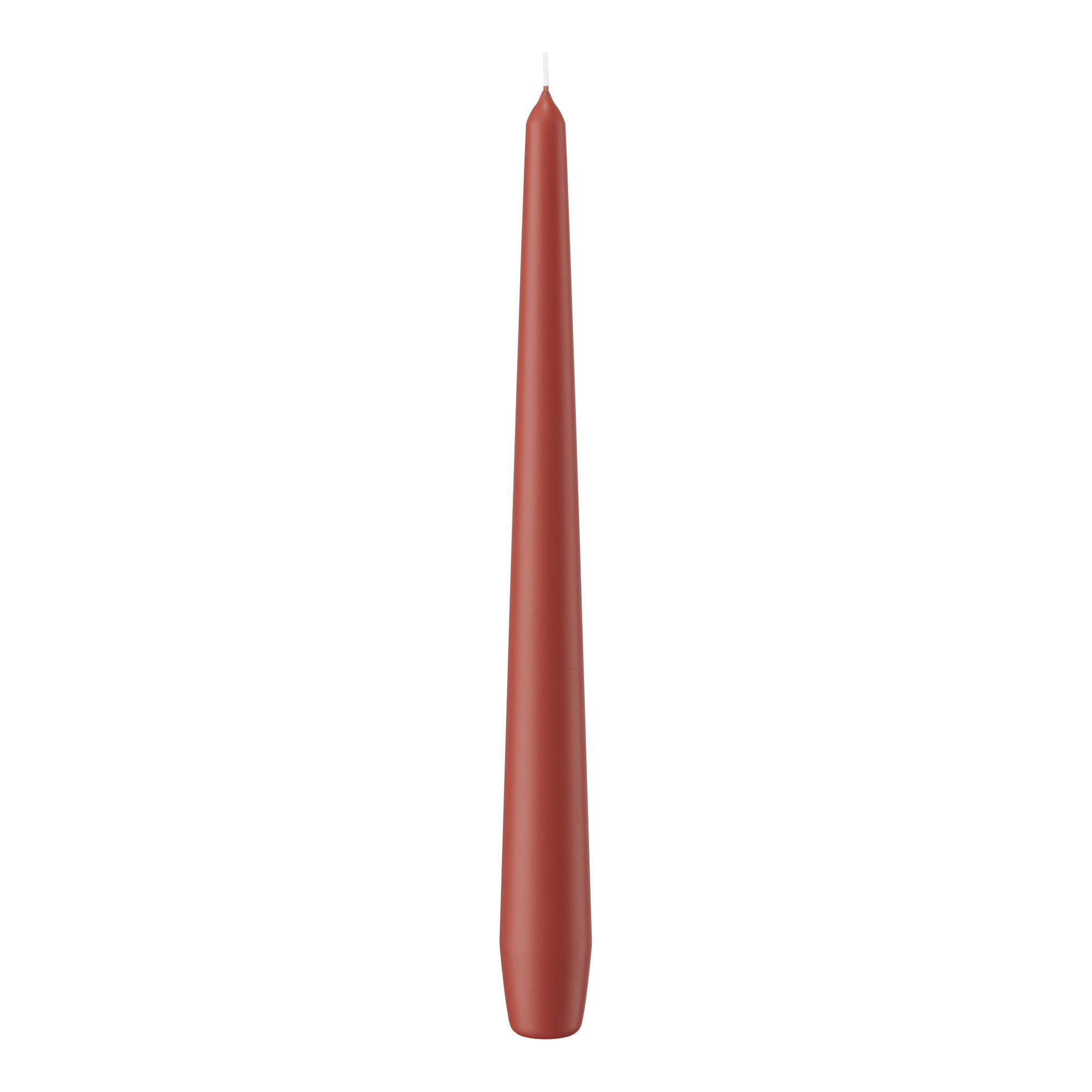 SPITZKERZEN (konische Kerzen) Ahorn Braun 250 x Ø 25 mm, 12 Stück - Ahornfarben, Paraffin (2.5/25/25cm) - Wiedemann Kerzen