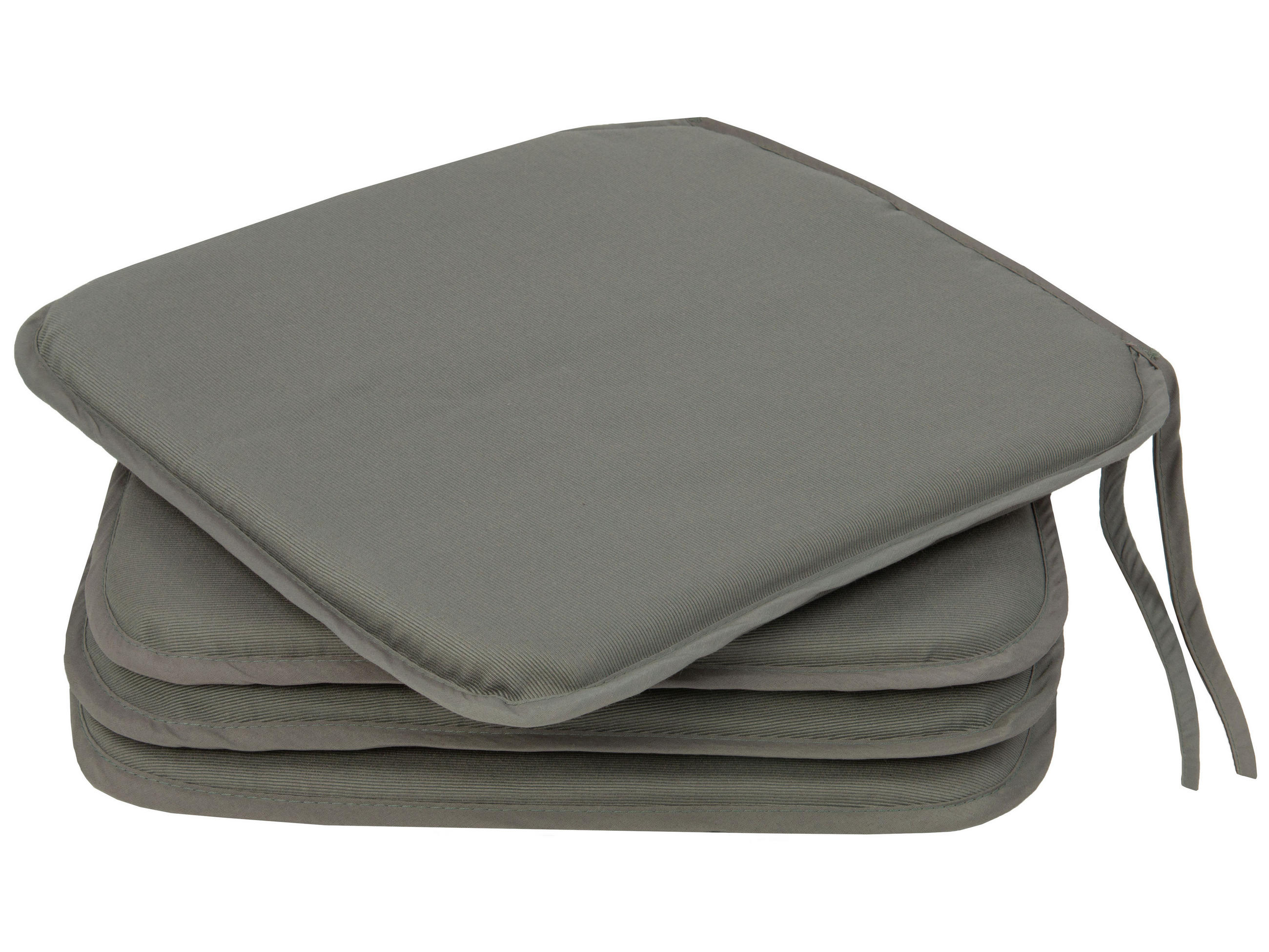 STUHLKISSEN, 4er-Set, 38x38 cm, 85% Polyester, 15% Polyamid, Grau - Anthrazit, Textil (38/38/2cm) - Zollner