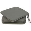 STUHLKISSEN, 4er-Set, 38x38 cm, 85% Polyester, 15% Polyamid, Grau - Anthrazit, Textil (38/38/2cm) - Zollner
