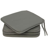 STUHLKISSEN, 4er-Set, 38x38 cm, 85% Polyester, 15% Polyamid, Grau - Anthrazit, Textil (38/38/2cm) - Zollner