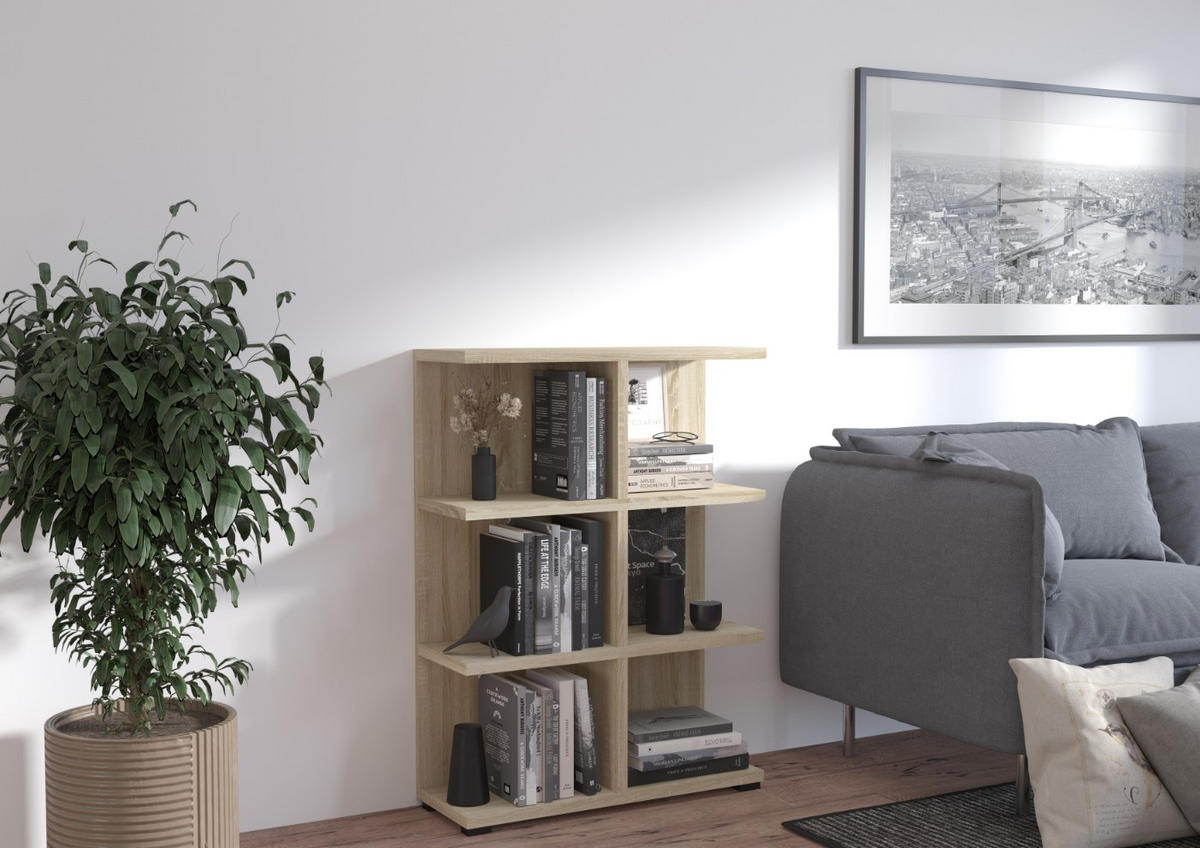 REGAL Morela 113x42 cm, mit offenen Fächern, eiche sonoma - Sonoma Eiche, Holz (42/113/30cm) - Margaret Hadas24