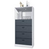 KOMMODE Pino Fronten in Anthrazit matt - Dunkelgrau/Anthrazit, Holzwerkstoff (56/125/36cm) - Vladon