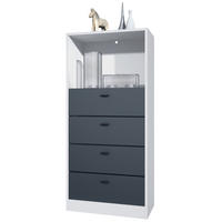 KOMMODE Pino Fronten in Anthrazit matt - Dunkelgrau/Anthrazit, Holzwerkstoff (56/125/36cm) - Vladon