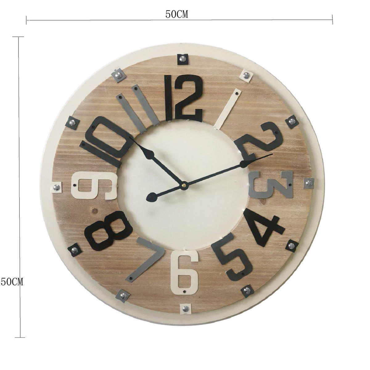WANDUHR Beige 5/50/50 cm - Beige, Holzwerkstoff (5/50/50cm) - Mobili Rebecca