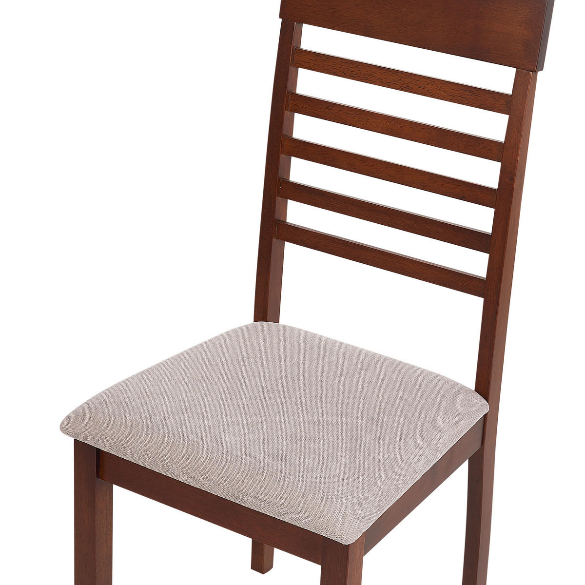 ESSZIMMERSTUHL 2er-Set Dunkler Holzfarbton Ortley - Dunkelbraun/Beige, Holz (40/96/51cm) - Beliani