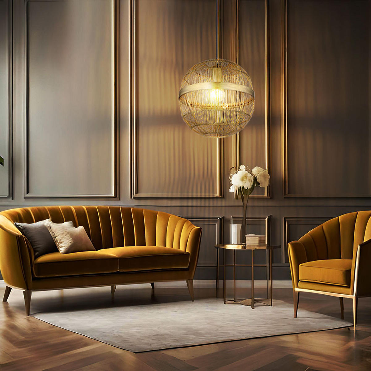 LED HÄNGELEUCHTE Metall Messing - Messingfarben, Metall (30/30/120cm) - Globo Lighting