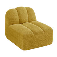 SESSEL ohne Armlehnen aus Granular Fleece, DE-42651, Gelb - Gelb, Textil (78/79/104cm) - ComfortXL