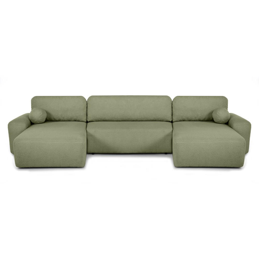 Beautysofa Wohnlandschaft Grün 375x93x163 cm