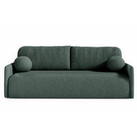 SCHLAFSOFA GLOV, Sofa mit Schlaffunktion und Bettkasten, Farbe: Dunkelgrün, Bouclé-Stoff - Dunkelgrün, Textil (206/95/87cm) - Sepro Meble