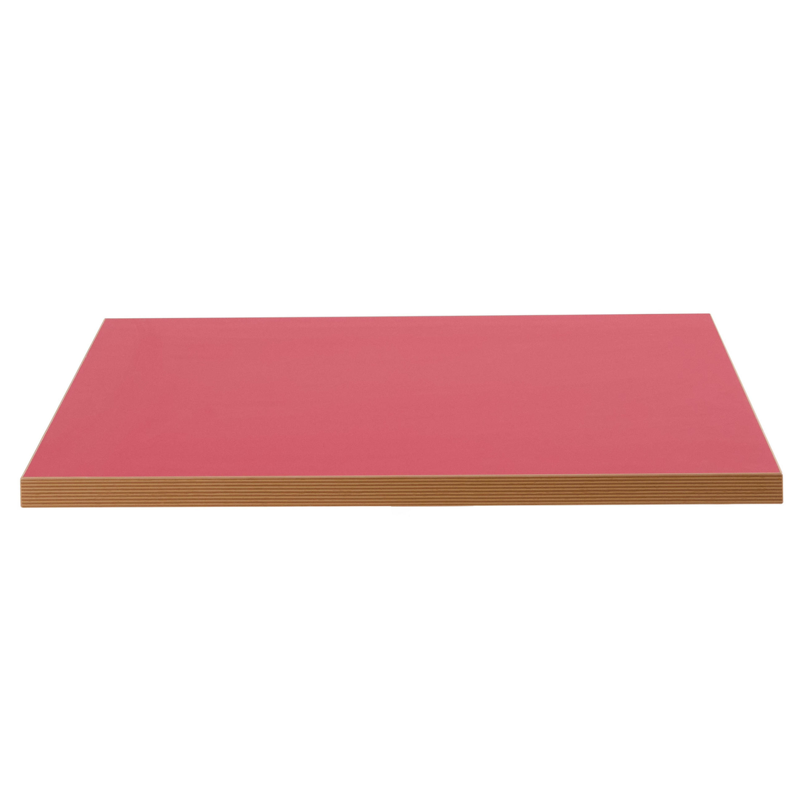TISCHPLATTE quadratischer 60 cm, Rot - Rot, Holz (60/2.5/60cm) - Oviala