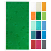 STRANDTUCH, 100x200 cm, 100% Baumwolle, Grün - Grün, Textil (100/200cm) - Zollner