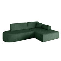 ECKSOFA Ottomane Rechts IREA-L1-v4 - 233x165x72,5 cm Grün - Grün, Holzwerkstoff/Textil (233/165cm) - ALTDECOR