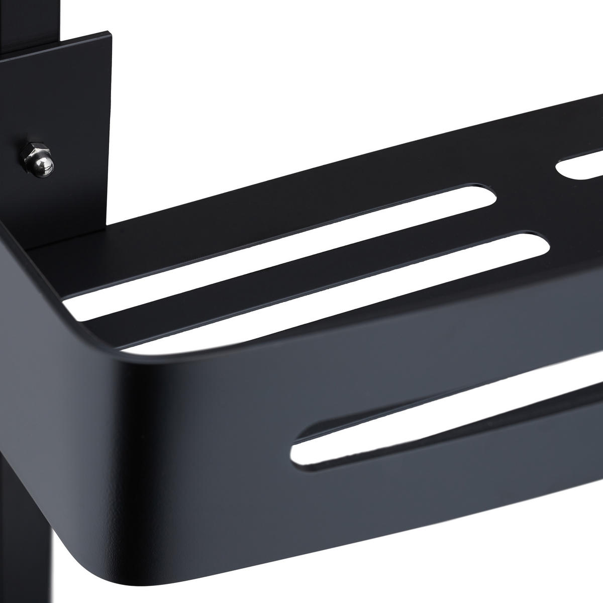 DUSCHABLAGE - Schwarz, Metall (33/72.5/23cm) - Relaxdays