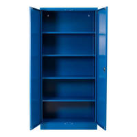 STAHLSCHRANK Bee mit 6 lackierten Fachböden 195x92x42 cm Korpusfarbe Enzianblau Frontfarbe Enzianblau - Blau, Metall (92/195/42cm)