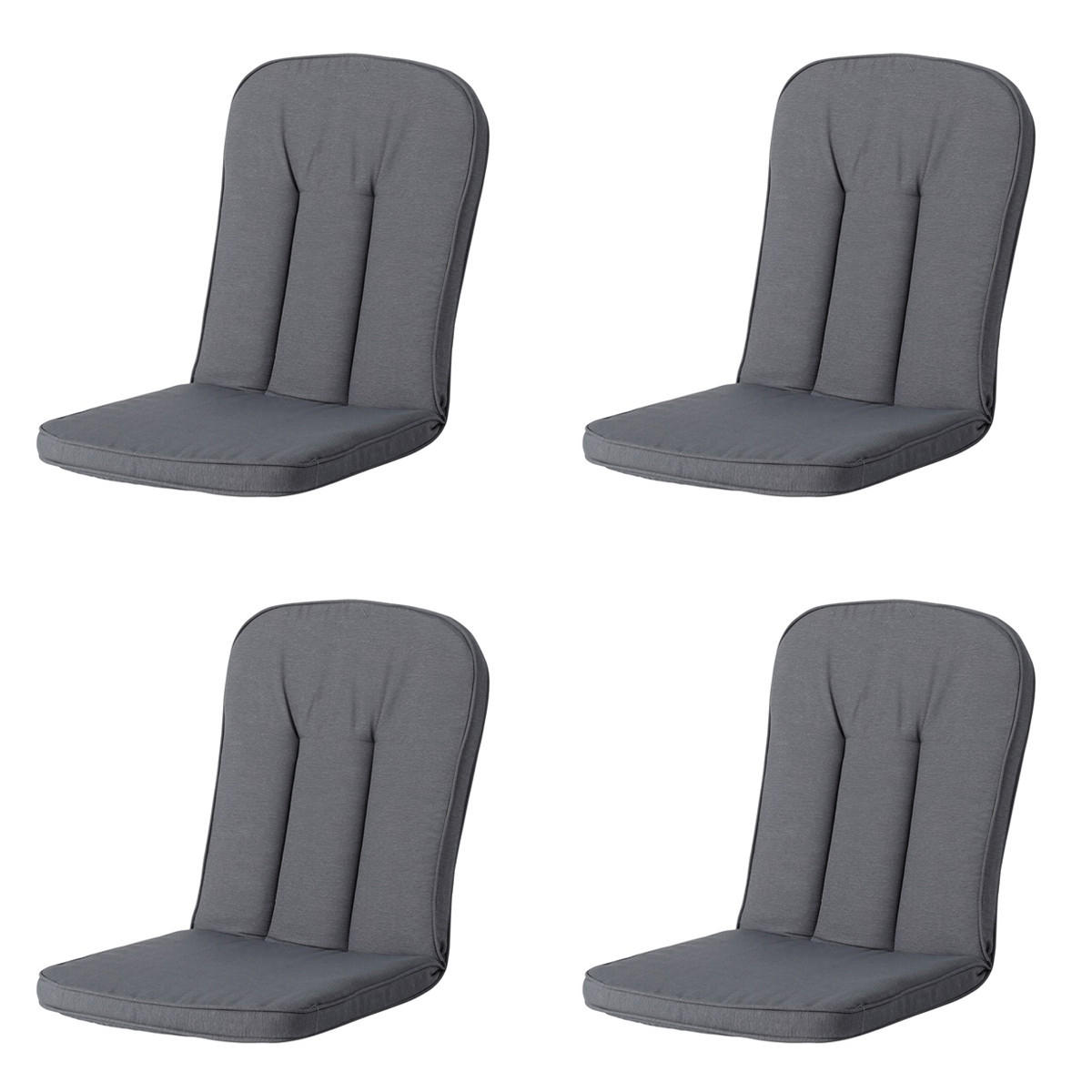 GARTENSTUHLKISSEN Panama 100/48 cm 4er-Set - Grau, Textil (48/5/100cm) - Madison