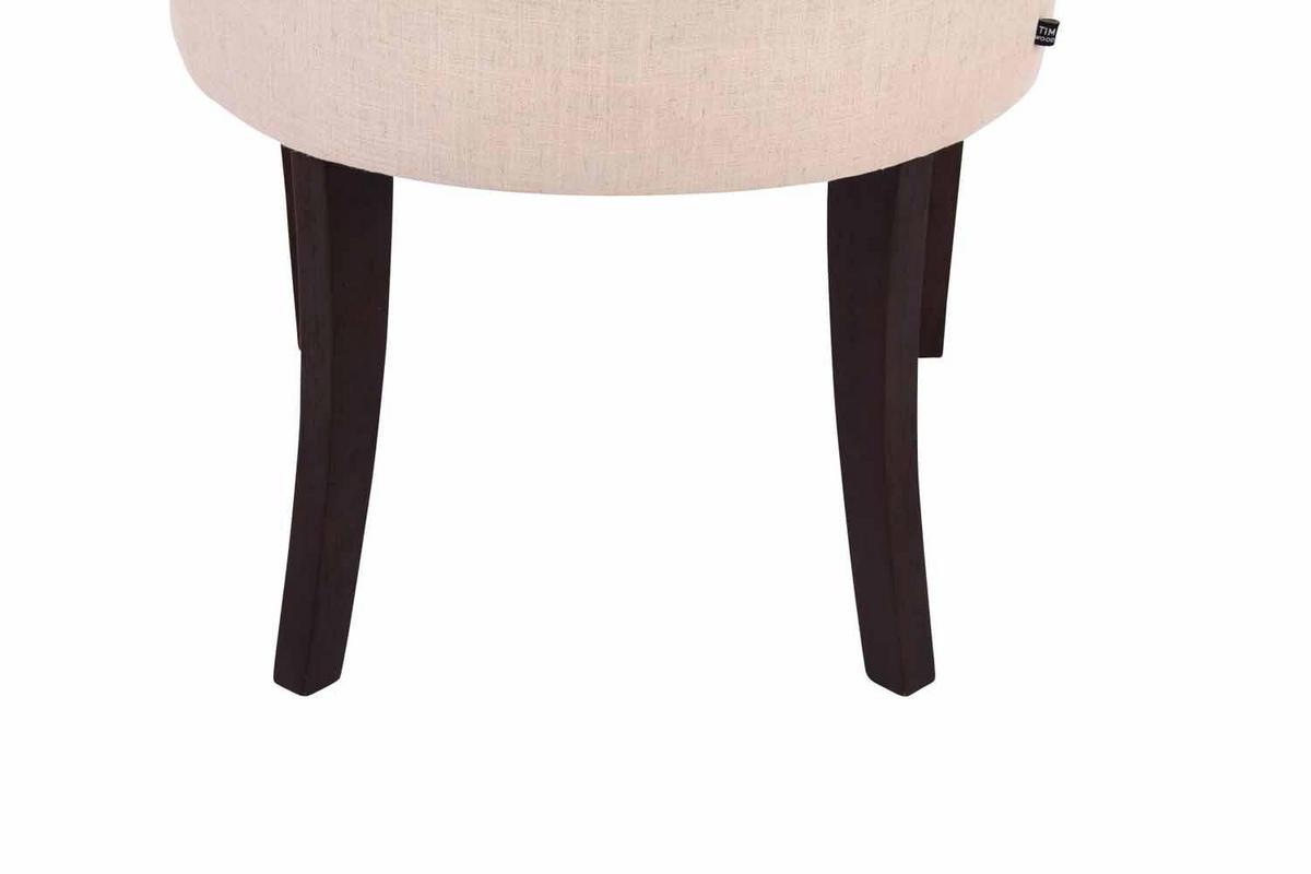 WOHNZIMMERSTUHL 2er Set Stoff creme - Creme, Holz/Textil (55/92/58cm) - CLP