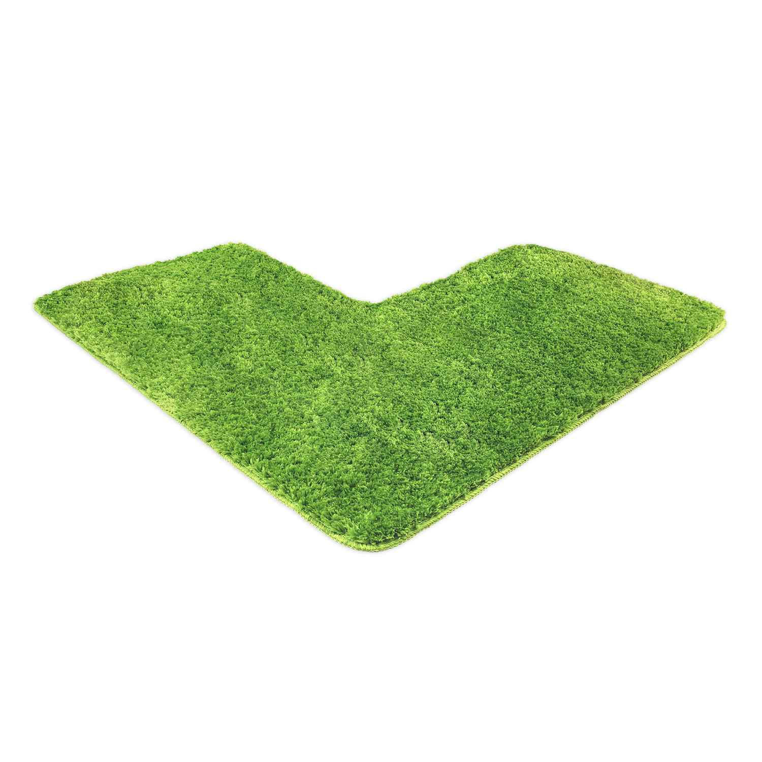 ECKBADEMATTE Florenz - Grün, Textil (100/100cm) - WohnDirect