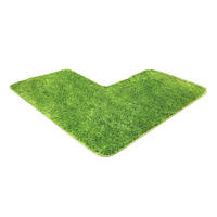 ECKBADEMATTE Florenz - Grün, Textil (100/100cm) - WohnDirect