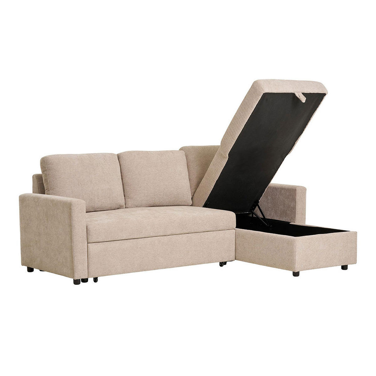 SCHLAFSOFA, Belfast, Sandfarben, Polyester, 150 x 218 x 87 cm - Sandfarben, Textil (150/87/218cm) - ebuy24
