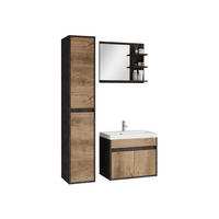BADMÖBEL-SET Cyprus - Braun, Holzwerkstoff (31/160/31cm) - MIRJAN24